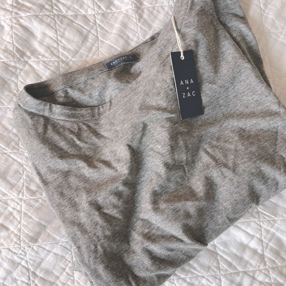 Ana + Zac - Sailor Tee - Heather Grey - L